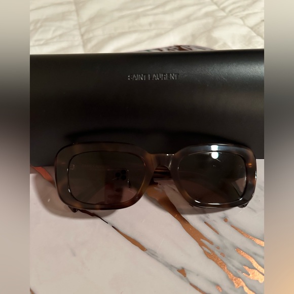 Saint Laurent Monogram Rectangular Sunglasses - Picture 2 of 5